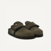 Teddy fur green suede