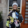 Voluminous Bomber Jacket - Watercolor Bloom - Image 2