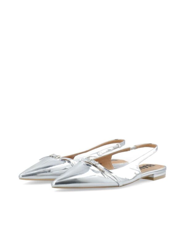BIABARI SLINGBACKS silver mirror