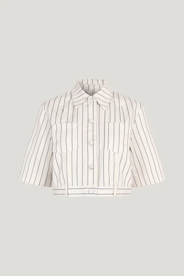 majsa shirt white sand pinstripe - Image 4