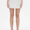 saima skirt white sand stripe