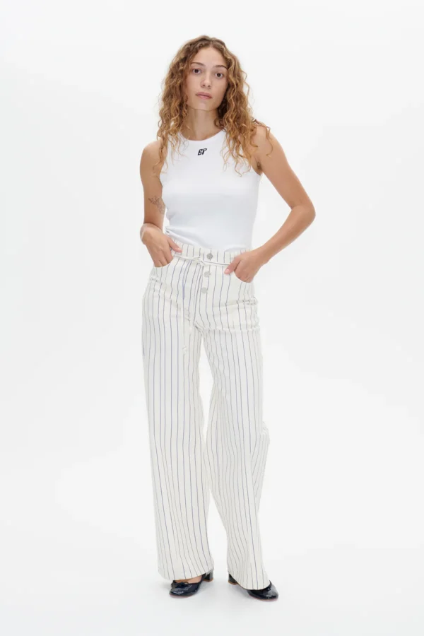 ninia trousers white sand stripe - Image 2
